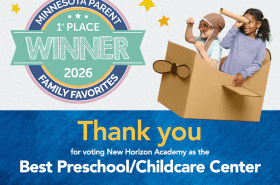Thank you for voting New Horizon Academy as the best preschool/childcare center